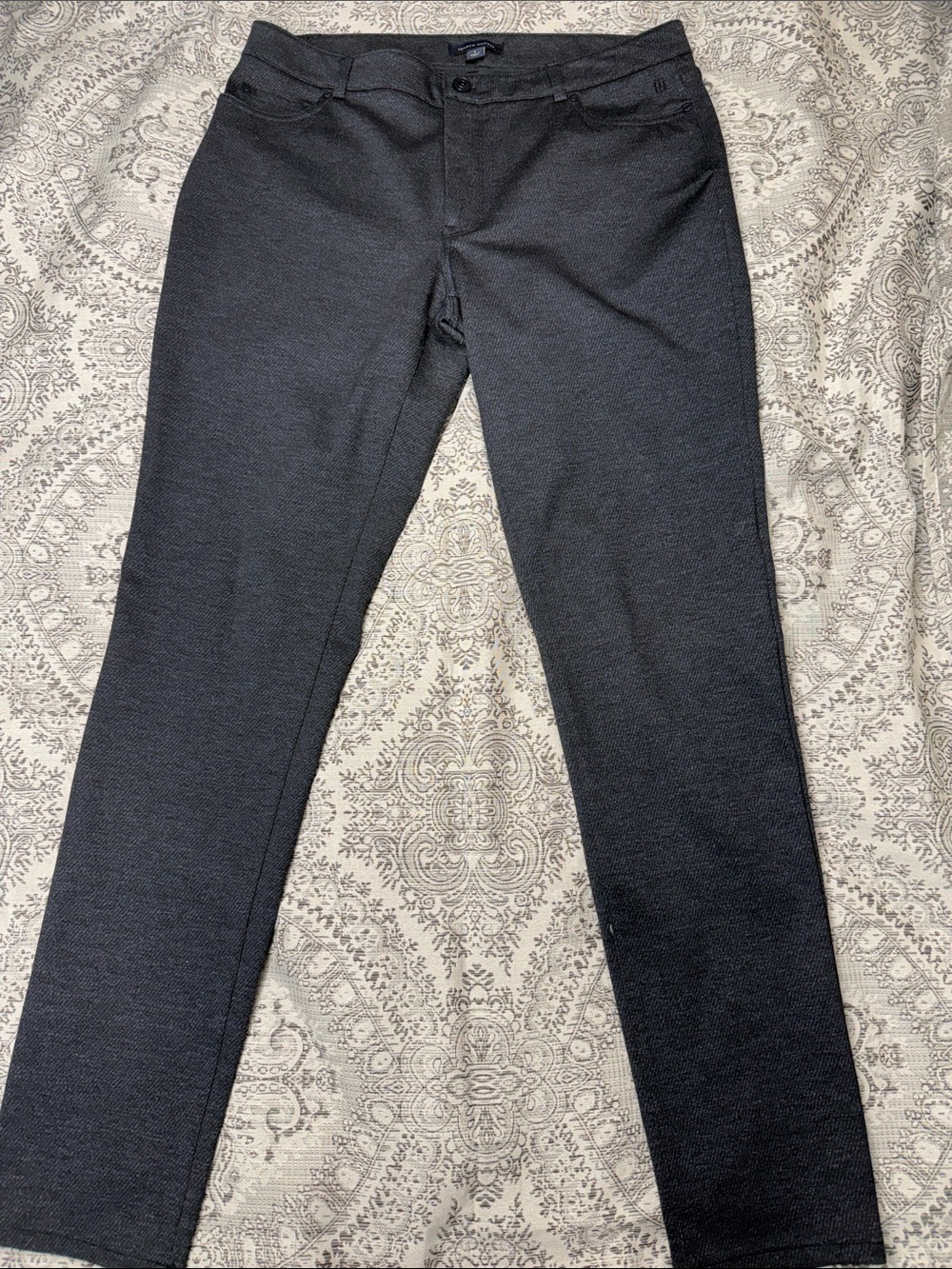 Tommy Hilfiger Women’s Blue Patrern Stretch Ponte Pants - Size 8